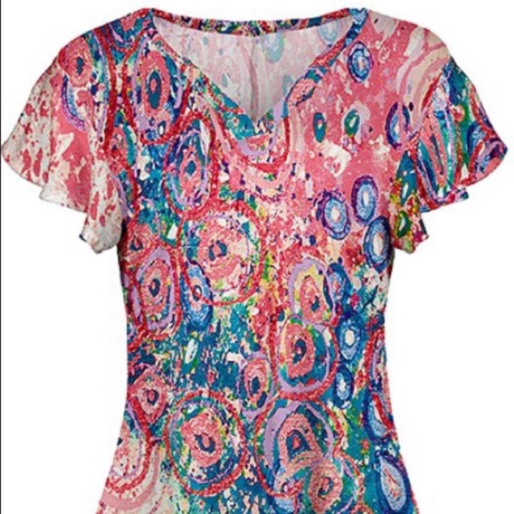 Colorful v-neck tunic